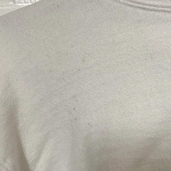 Retro John Galt Brandy Melville White & Ref Flame Sleeves Hoodie OS - Picture 7 of 9